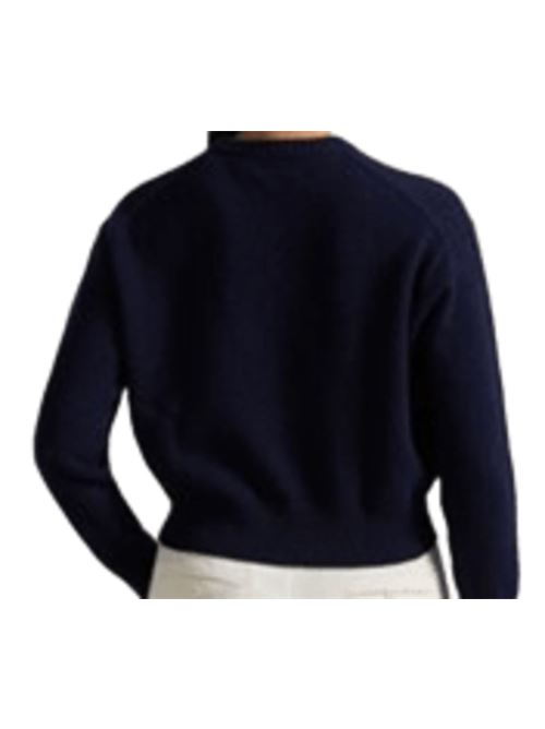 Maglia da donna in misto lana, girocollo, color navy POLO RALPH LAUREN | 211914515004